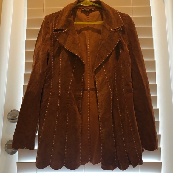 Nwot Vintage Arden B Brown Suede Jacket 